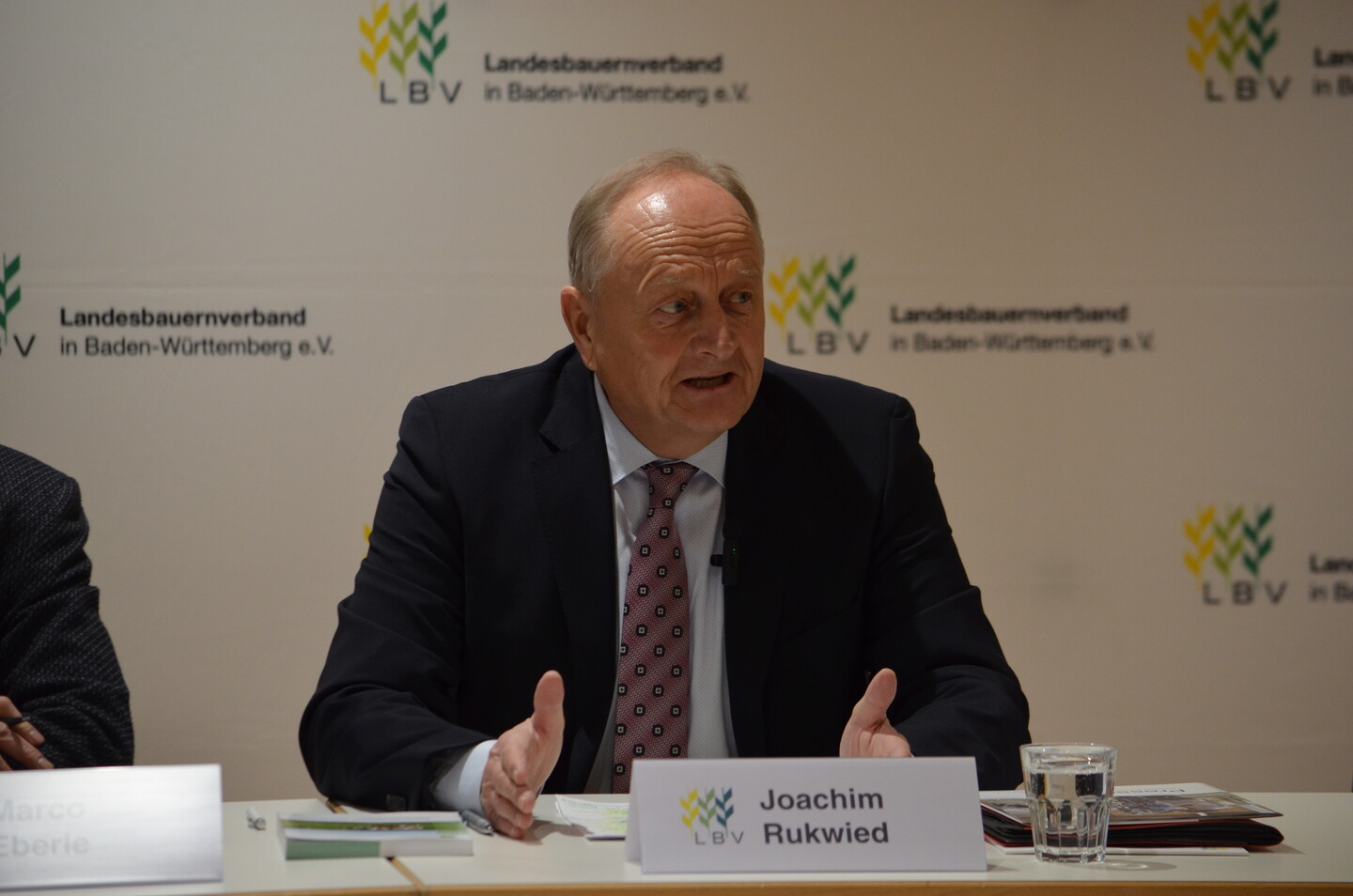 LBV-Prsident Joachim Rukwied stellte die Unternehmensergebnisse der landwirtschaftlichen Betriebe in Baden-Wrttemberg vor.